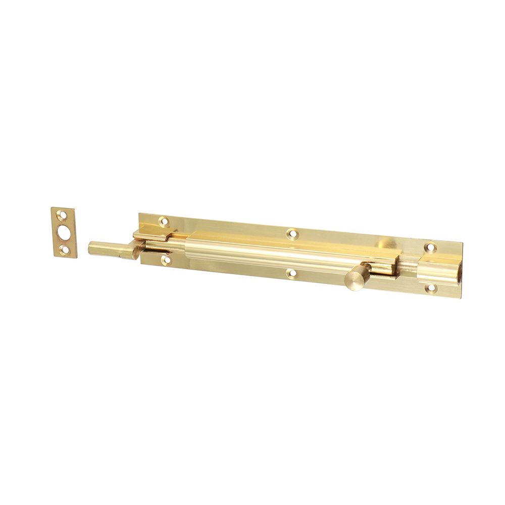 Timco Necked Barrel Bolt in Polished Brass, 150 x 25mm