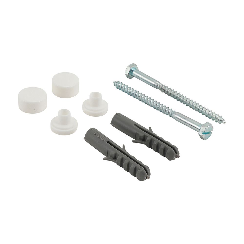 Timco Wastafel-/Bidetbevestigingsset, Wit, 2-delige set