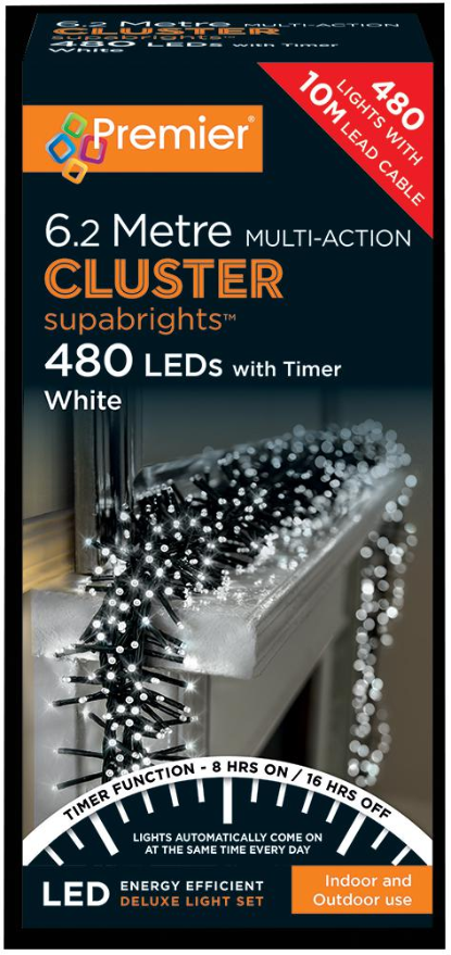 RARAION 480 LEDs Guirlande Lumineuse Multifonction Blanche avec Minuterie