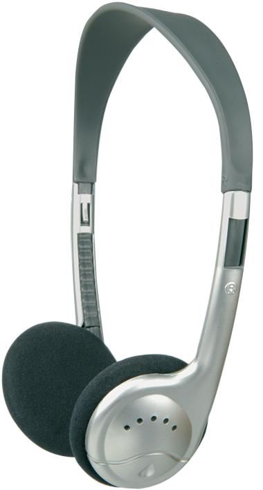 AV:LINK TV Headphones with Volume Control, Silver, 5m Cable