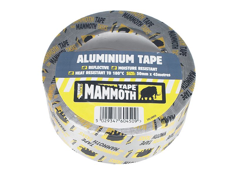 Everbuild Sika Aluminium Tape, 100mm x 45m, Heat Resistant