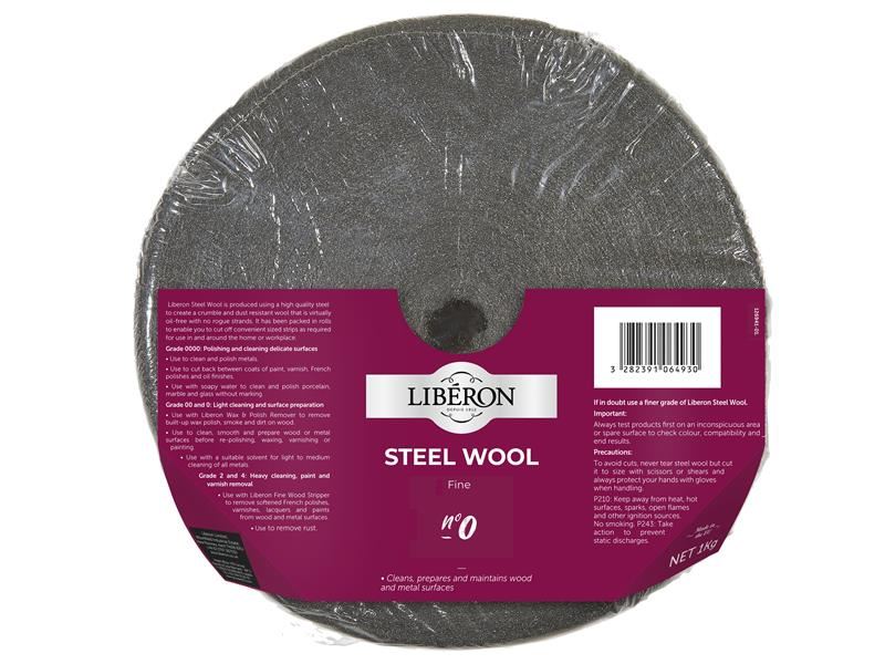 Liberon Lana de Acero Fina Grado 0, 1kg
