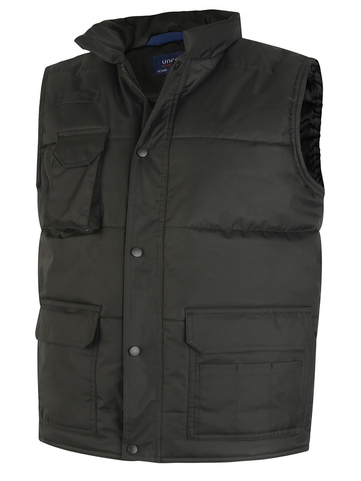 Uneek Unisex Super Pro Body Warmer, Black, 3XL