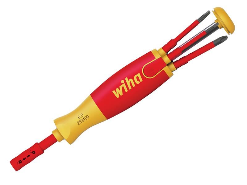 Wiha LiftUp Electric Bit Magazine Screwdriver Set, 6-Piece