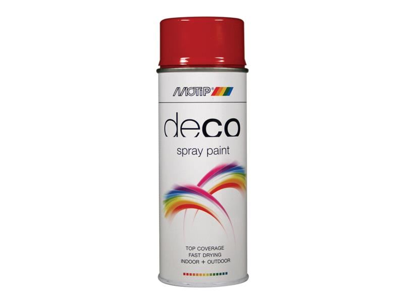 MOTIP® Cat Sembur Deco Kilau Tinggi RAL 3000 Merah Api 400ml