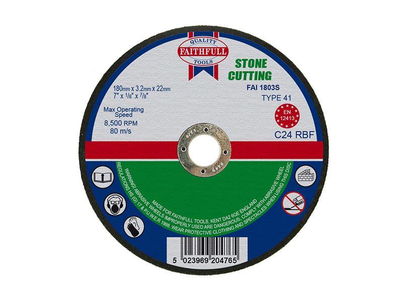Faithfull - Disque de coupe pour pierre 180mm x 3,2mm x 22,23mm