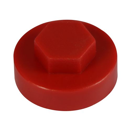 Timco Hex Head Cover Caps, Flame Red, 16mm (Pack of 1000)
