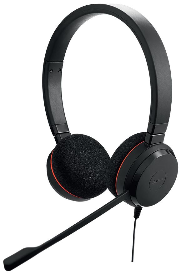 JABRA - Evolve 20 Fon Telinga Stereo USB, Diperakui Teams