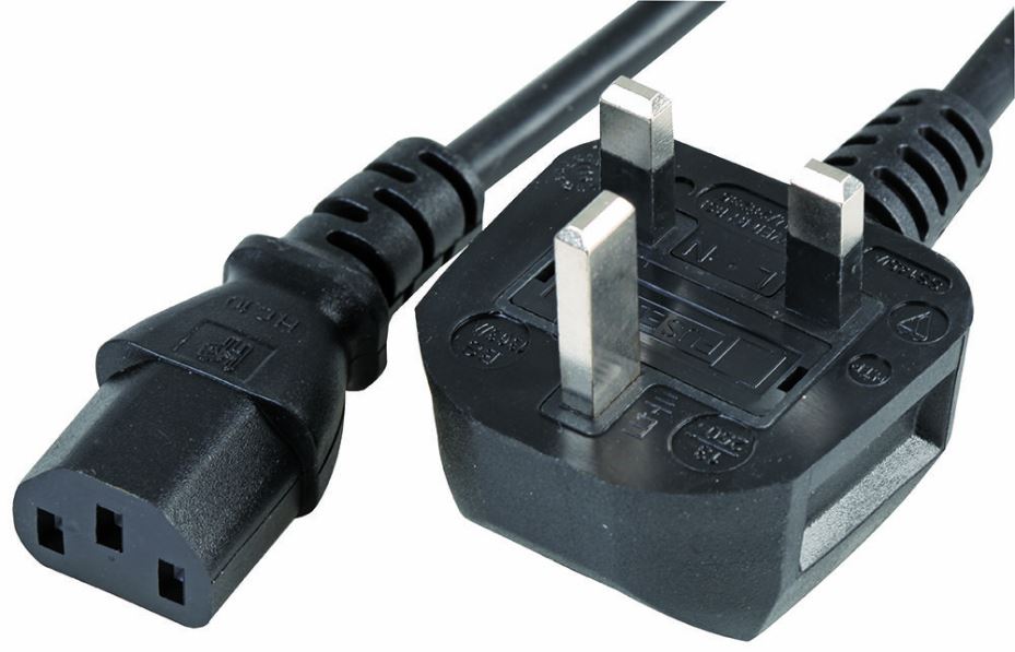 PRO ELEC - 2米英國插頭轉IEC C13插座線, 10A, 黑色