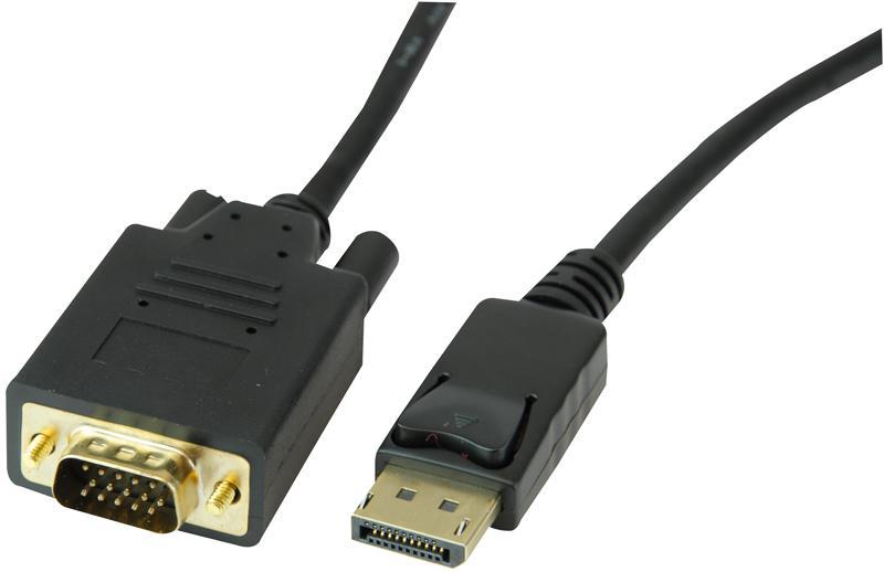 PRO SIGNAL - Καλώδιο DisplayPort προς VGA, 3m, Μαύρο