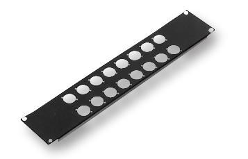 PENN ELCOM Painel de Rack 2U 19 Polegadas com 16 Orifícios para Conectores D-Sé