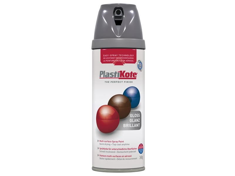 PlastiKote - Cat Sembur Kilat Kelabu Sederhana 400ml