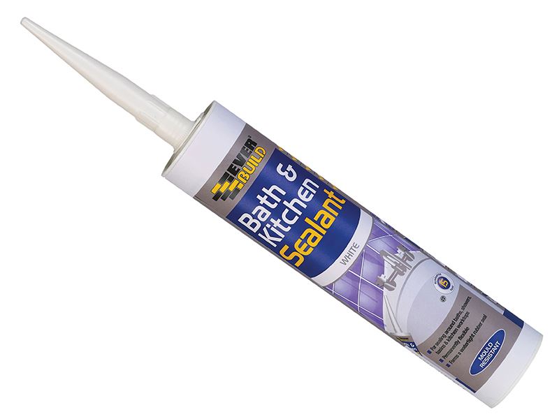 Everbuild Sika Bath & Kitchen Sealant, White, 290ml