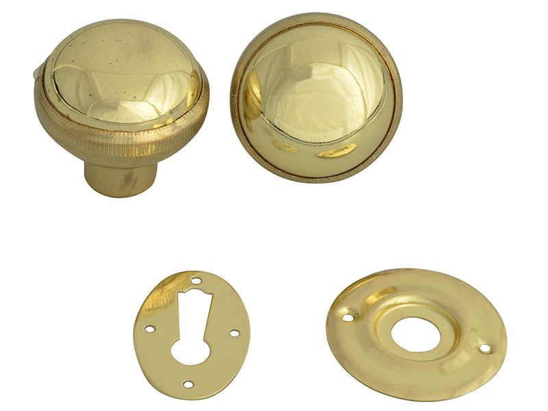 Yale P405 Rim Knob, Polished Brass, 43mm