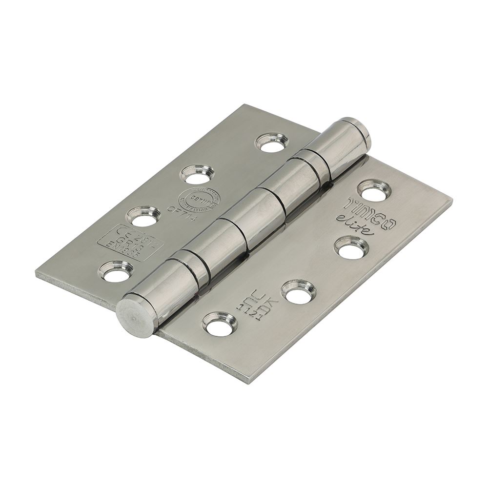 Timco - 13級防火門鉸鏈 - 拋光不鏽鋼 (尺寸 101 x 76 x 3 - 3件裝)