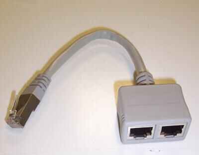 HiLo Pro Signal Cat5 STP RJ45 Mâle vers 2x Femelle Économiseur de câble Ethernet