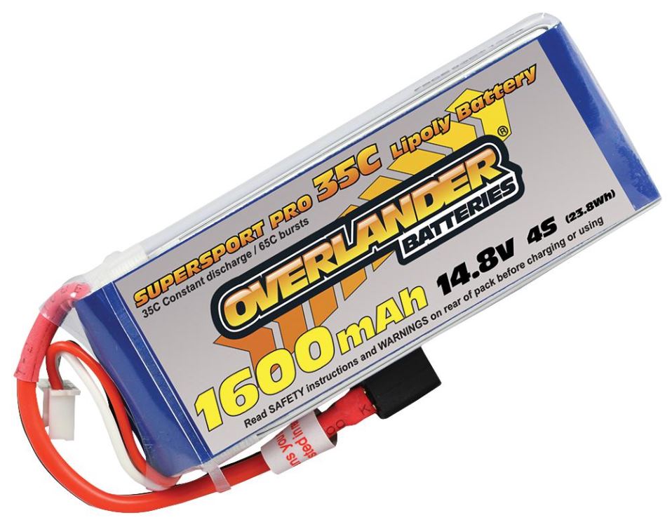Overlander 1600mAh 14.8V 35C LiPo RC-batterij met Deans-aansluiting