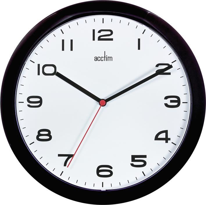 ACCTIM Aylesbury Reloj de Pared Cuarzo 25.5 cm, Negro