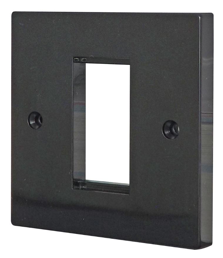 TUK Plaque frontale Euro 1 module, Noir, ABS, Style moderne