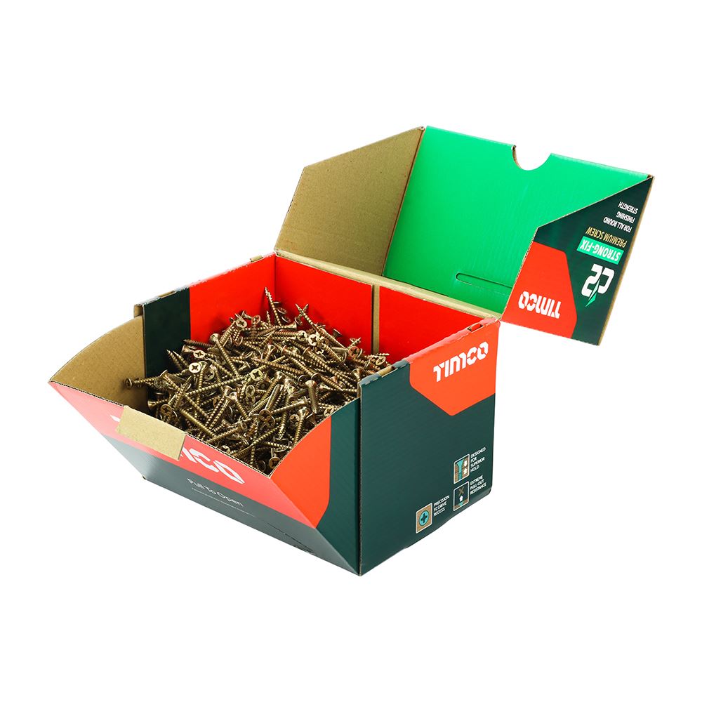 Timco C2 Strong-Fix Universele Premium Schroeven, PZ Verzonken Kop, 4.0 x