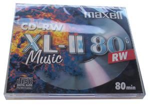 MAXELL CD-RW XL-II Lege Audio CD, 80 minuten - 1 Schijf