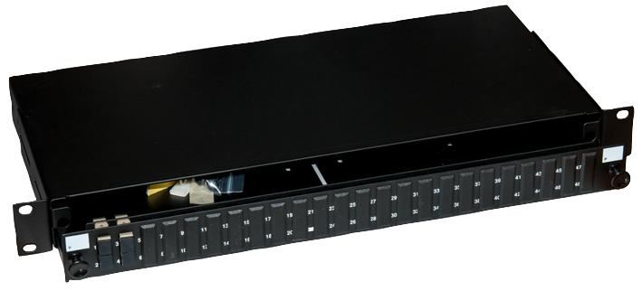 Painel de Ligação Fibra Óptica SC Duplex Connectix 1U 19” - 4 Portas