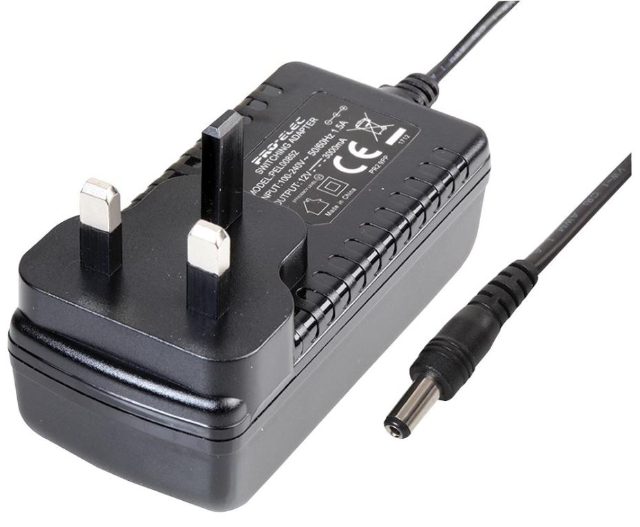 Alimentation secteur PRO ELEC 12V 3A 36W avec fiche 2,5mm