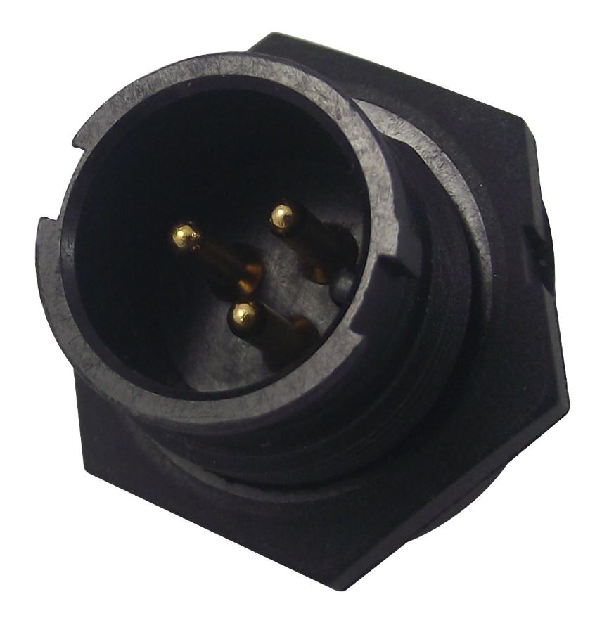 MULTICOMP 3-Way 10A IP67 Panel Mount Plug