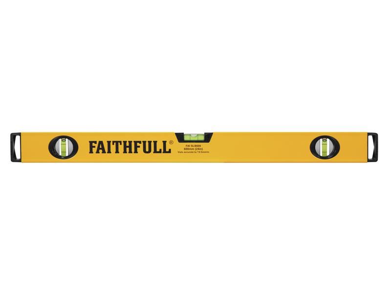 Faithfull 3-Vial Box Level, Hliník, 60cm (24 palců)