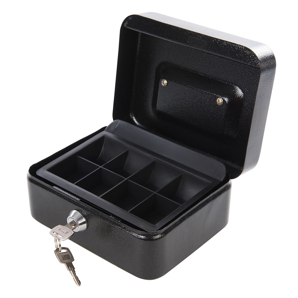 Silverline Caja Fuerte Metálica con Llave, 165 x 128 x 80mm