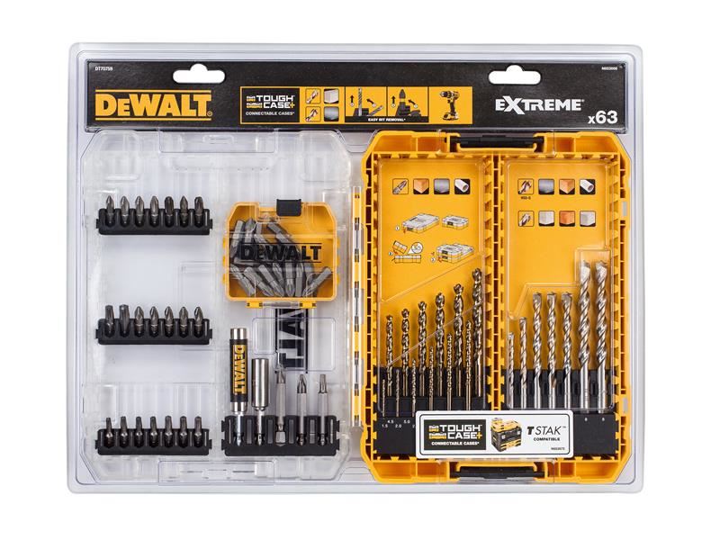 DeWalt DT70759 Gemengde Boor- en Bitset, 63-delige, TSTAK-compatibel