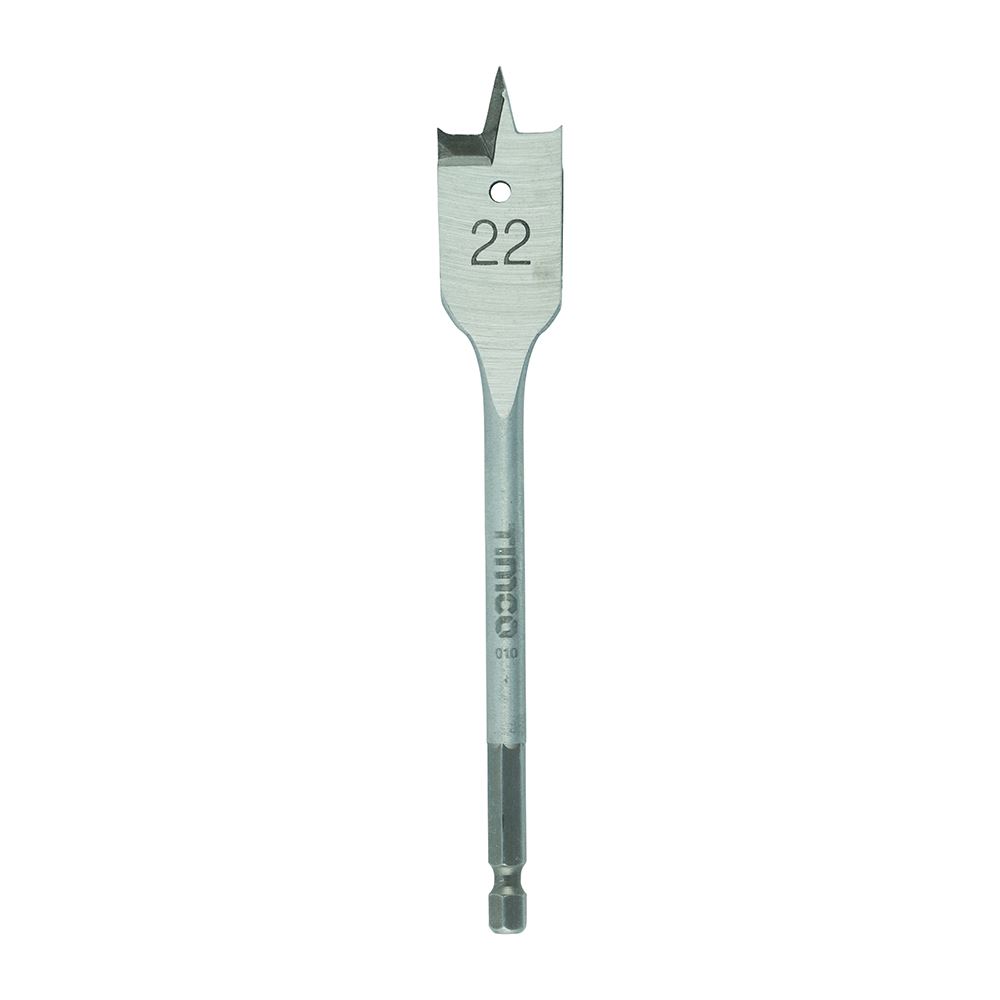 Timco Vlak Houtboor 22,0mm x 152mm met Zeskant Schacht
