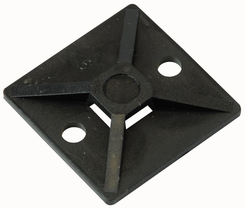 HELLERMANNTYTON - Tapak Pengikat Kabel Hitam 5.4mm 50 Keping