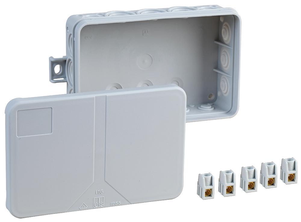 Caja de empalmes IP55 SPELSBERG gris (130x85x37mm)
