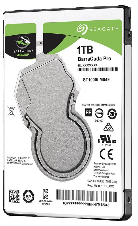 Seagate BarraCuda Pro 2.5” 1TB Laptop Hard Drive