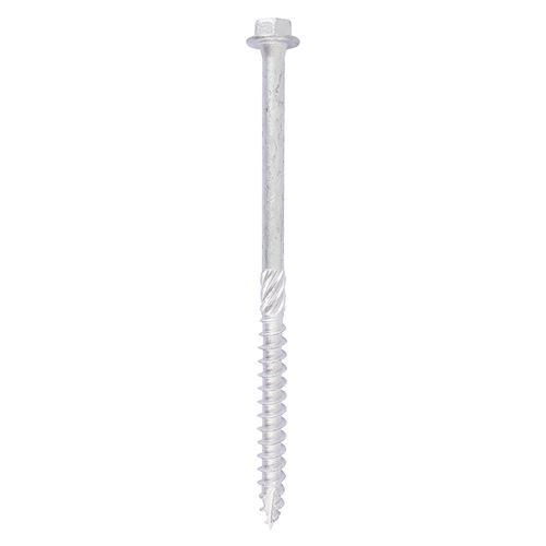 Timco Heavy Duty Hex Timber Screws, Exterior Silver, 8.0x200mm (10pk)