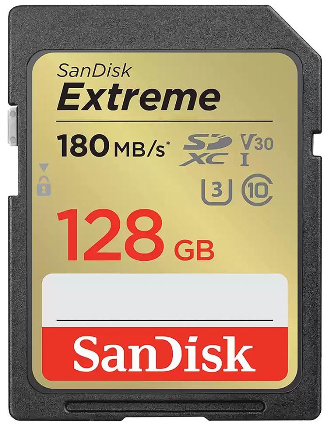SANDISK - Extreme SDXC UHS-I U3 影片速度等級30, 128GB 最高180MB/s