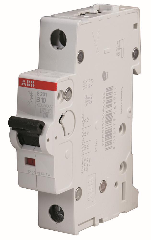 ABB 10A SP Type B MCB, 1-Pole, 277VAC