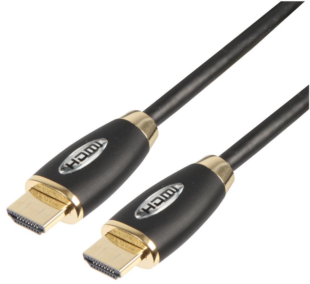 PRO SIGNAL Kabel HDMI Kelajuan Tinggi Premium, Sambungan Emas, 5m Hitam