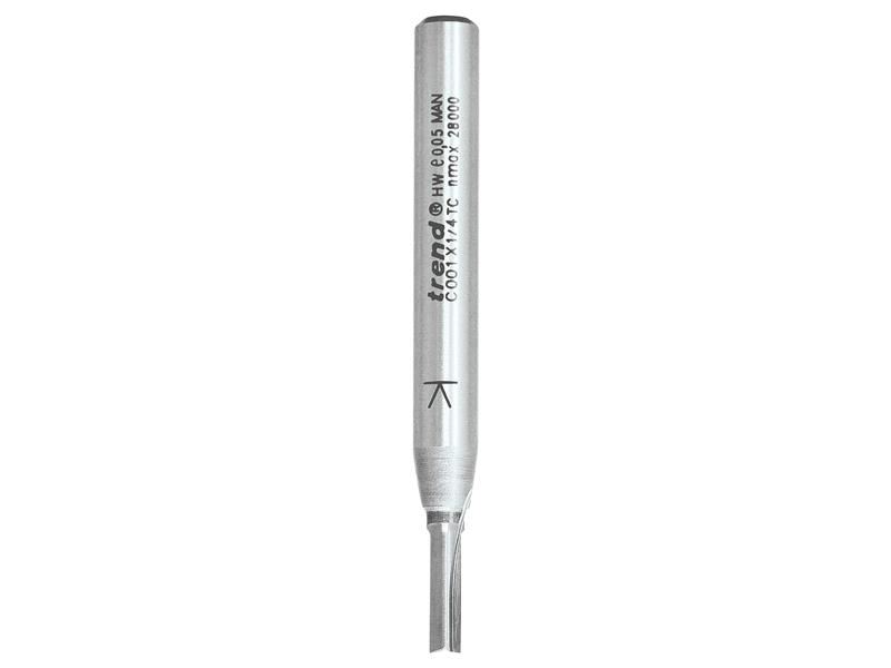 Trend C007 TCT Two Flute Router Cutter, 6.3mm x 19.1mm