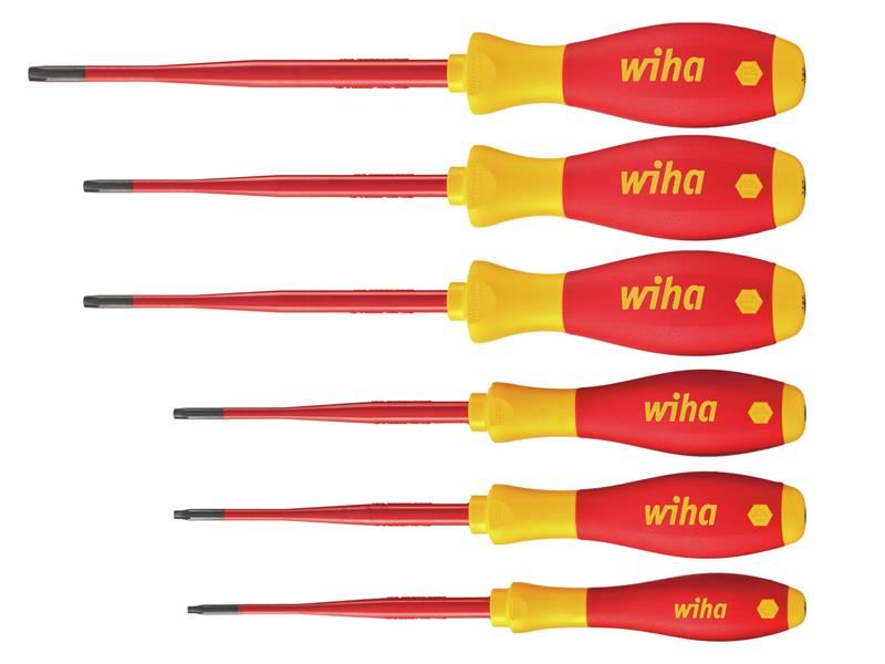 Wiha SoftFinish® Electric SlimFix TX/TR Screwdriver Set, 6-Piece