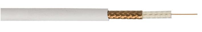 WEBRO RG59 Coaxiale Kabel, 75 Ohm, PVC Wit, 100m Spoel