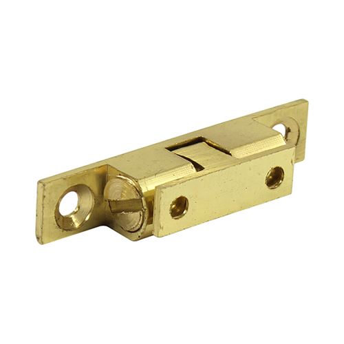 Timco Double Ball Catches, Electro Brass, 50mm (2 Pack)
