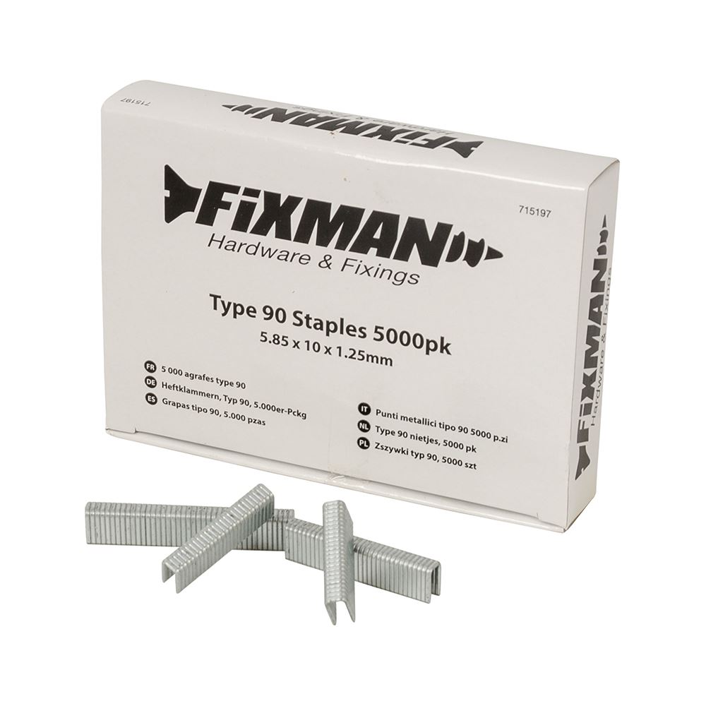 Fixman 90型 釘書針 5000粒裝 - 5.80 x 10 x 1.25毫米