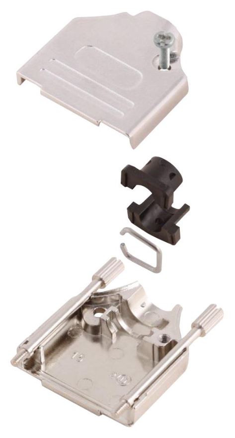 MH CONNECTORS - Cochall D-sub, Sinc, 50 Slí, Iontráil Bharr (DTZK50-K)