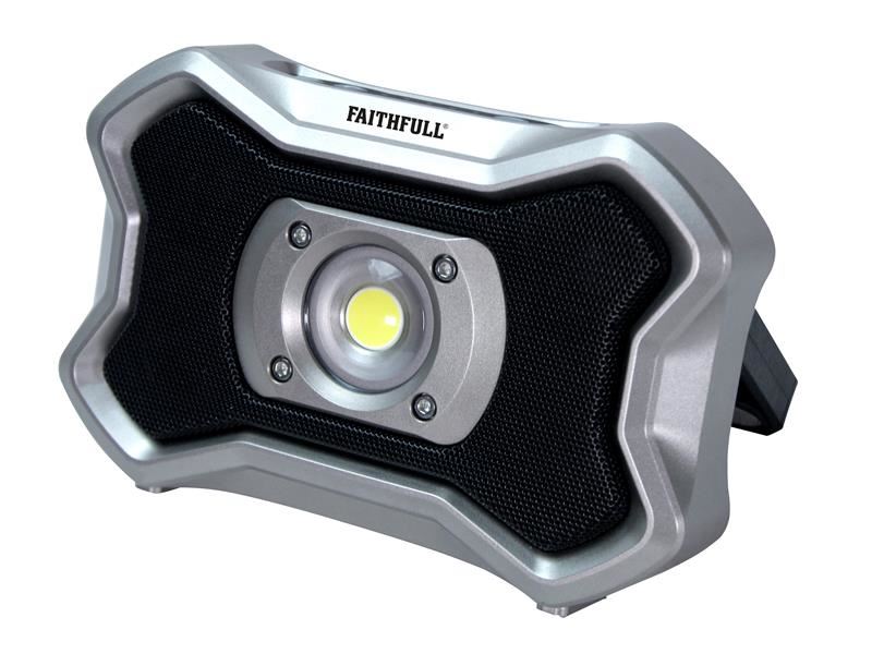 Faithfull Power Plus Oplaadbare Werklamp met 20W LED & Speaker