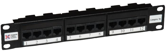 CONNECTIX CABLING SYSTEMS Panel de Conexión Cat5e Elite, 8x RJ45, 4x Teléfono, 