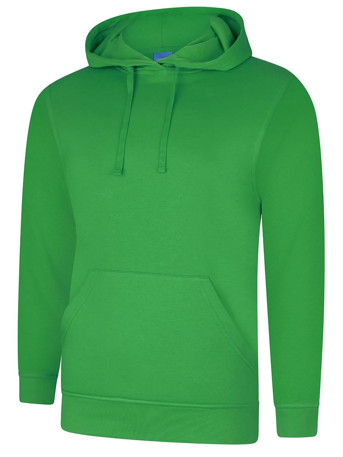 Uneek Deluxe Unisex Hooded Sweatshirt - 60% Cotton, Amazon Green, 2XL