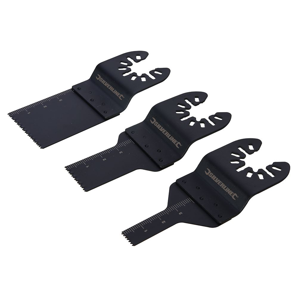 Silverline HCS Multi-Tool Saw Blade Set, 3-Piece (10/20/34mm)