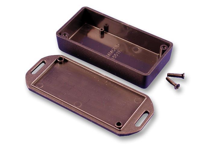 HAMMOND - IP54 黑色ABS手提式外殼連法蘭蓋 - 50x50x20毫米